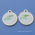 green hills silver finish metal tags round with hole attach to key paper card packaging